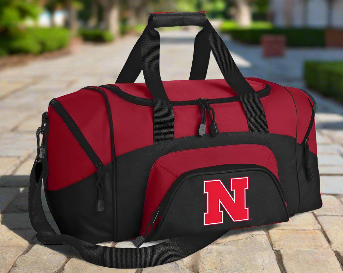 Nebraska Small Duffel Bag Nebraska Huskers Carryon Suitcase or Gym Bag