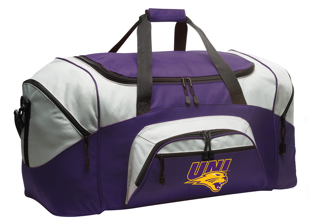 Northern Iowa Large Duffel Bag UNI Panthers Suitcase Luggage Bag