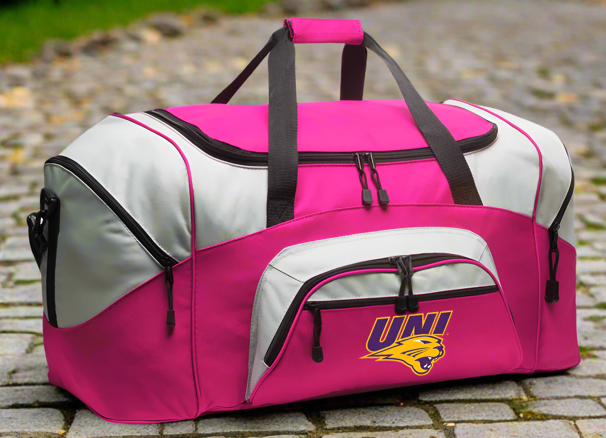 Northern Iowa Large Duffel Bag UNI Panthers Suitcase Luggage Bag