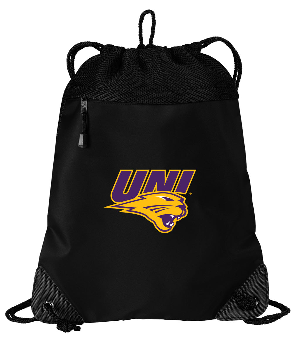 Northern Iowa Drawstring Backpack UNI Panthers Cinch Pack - Mesh & Microfiber