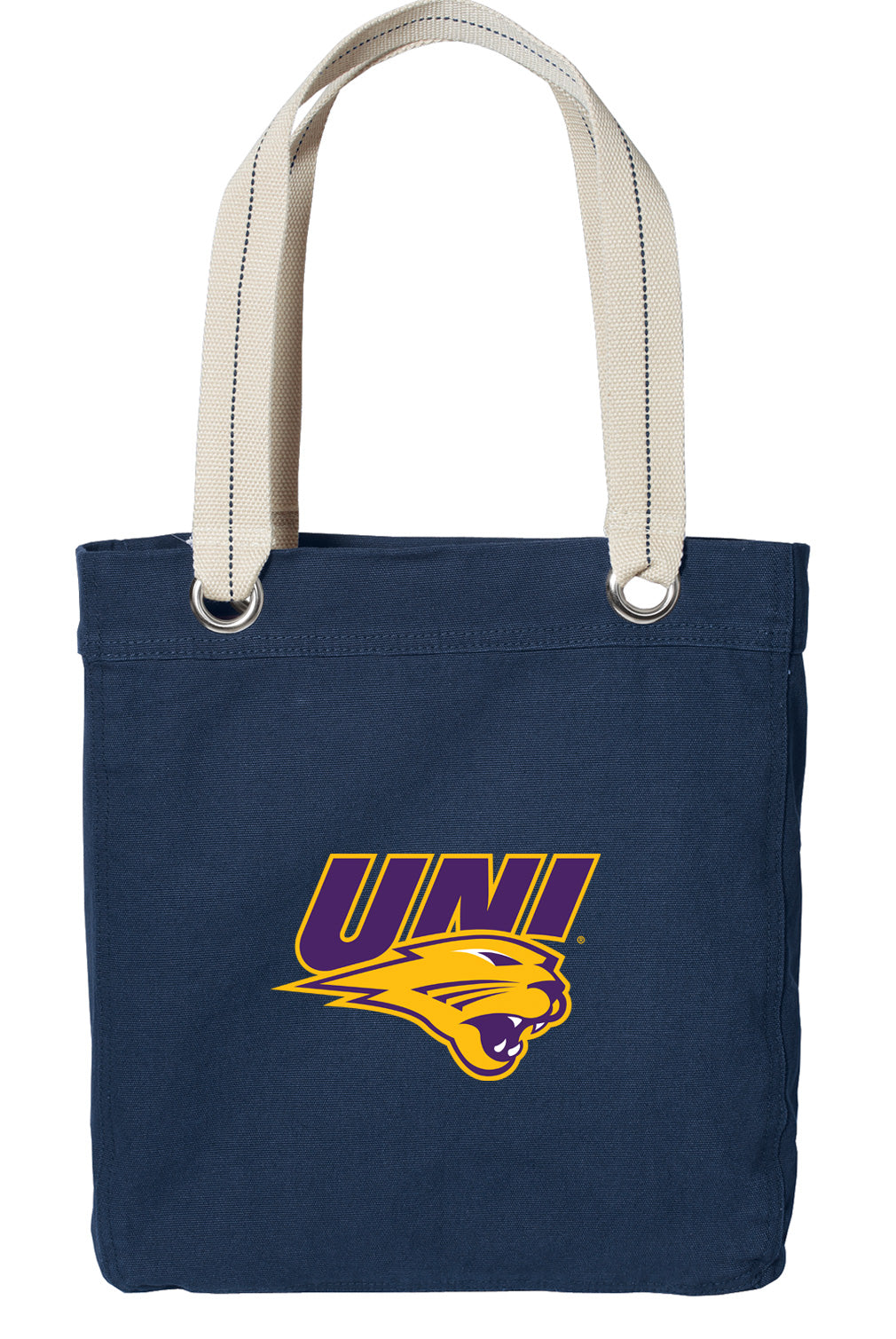 Northern Iowa Tote Bag UNI Panthers Deluxe Canvas Shoulder Bag