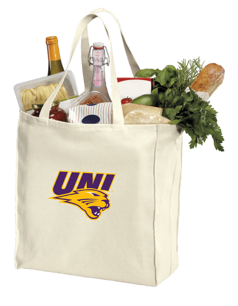 Northern Iowa Grocery Shopping Bag UNI Panthers Reusable Cotton Bag