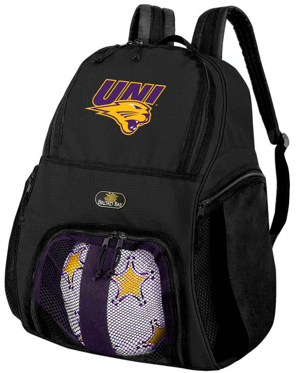 Northern Iowa Soccer Ball Backpack or UNI Panthers Volleyball Sports Gear Bag