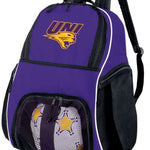 Northern Iowa Soccer Ball Backpack or UNI Panthers Volleyball Sports Gear Bag