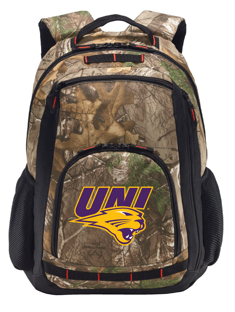 Northern Iowa Camo Backpack UNI Panthers Laptop Computer Backpack