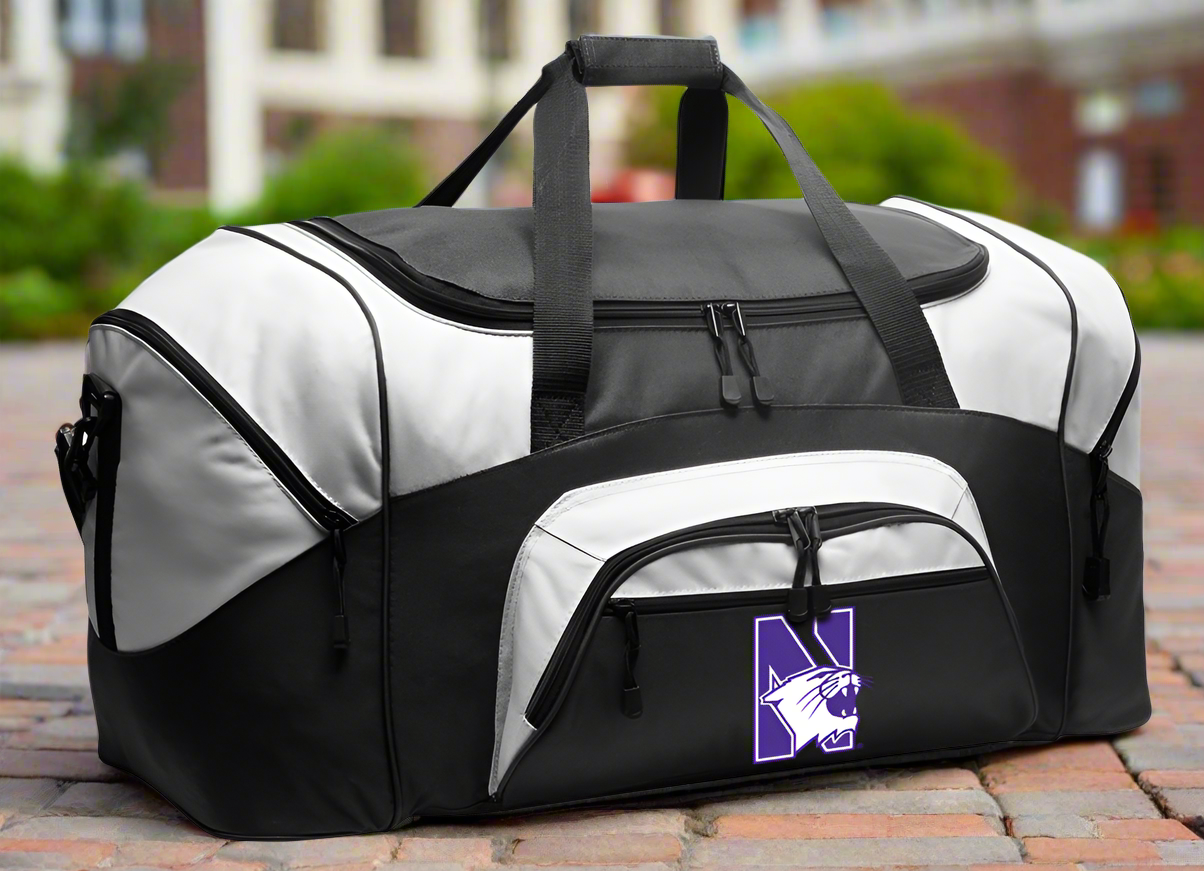 Northwestern University Large Duffel Bag NU Wildcats Suitcase Luggage Bag