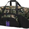 Northwestern Large Camo Duffel Bag NU Suitcase or Sports Gear Bag