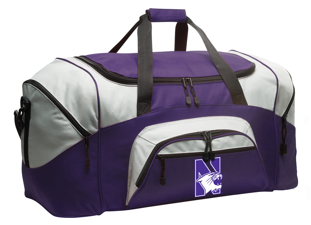 Northwestern University Large Duffel Bag NU Wildcats Suitcase Luggage Bag