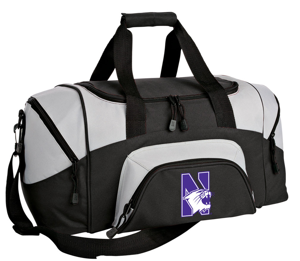 Northwestern University Small Duffel Bag NU Wildcats Carryon Suitcase or Gym Bag