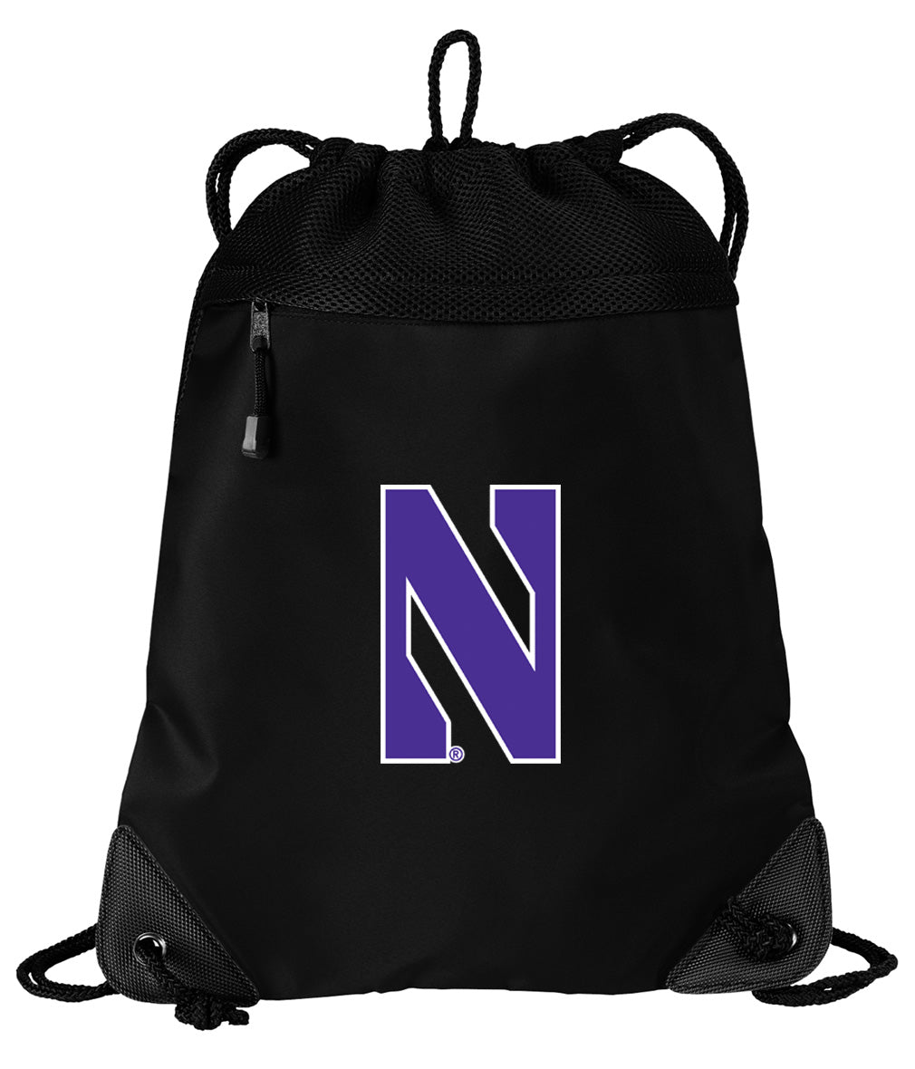 Northwestern Drawstring Backpack NU Cinch Pack - Mesh & Microfiber