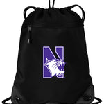 Northwestern University Drawstring Backpack NU Wildcats Cinch Pack - Mesh & Microfiber