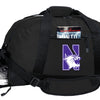 Northwestern University Duffel Bag NU Wildcats Gym or Sports Bag with Shoe Pocket