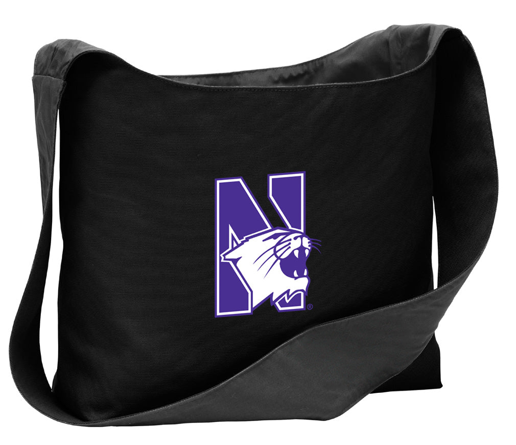 Northwestern University Cross Body Bag NU Wildcats Shoulder Tote Bag - Sling Style