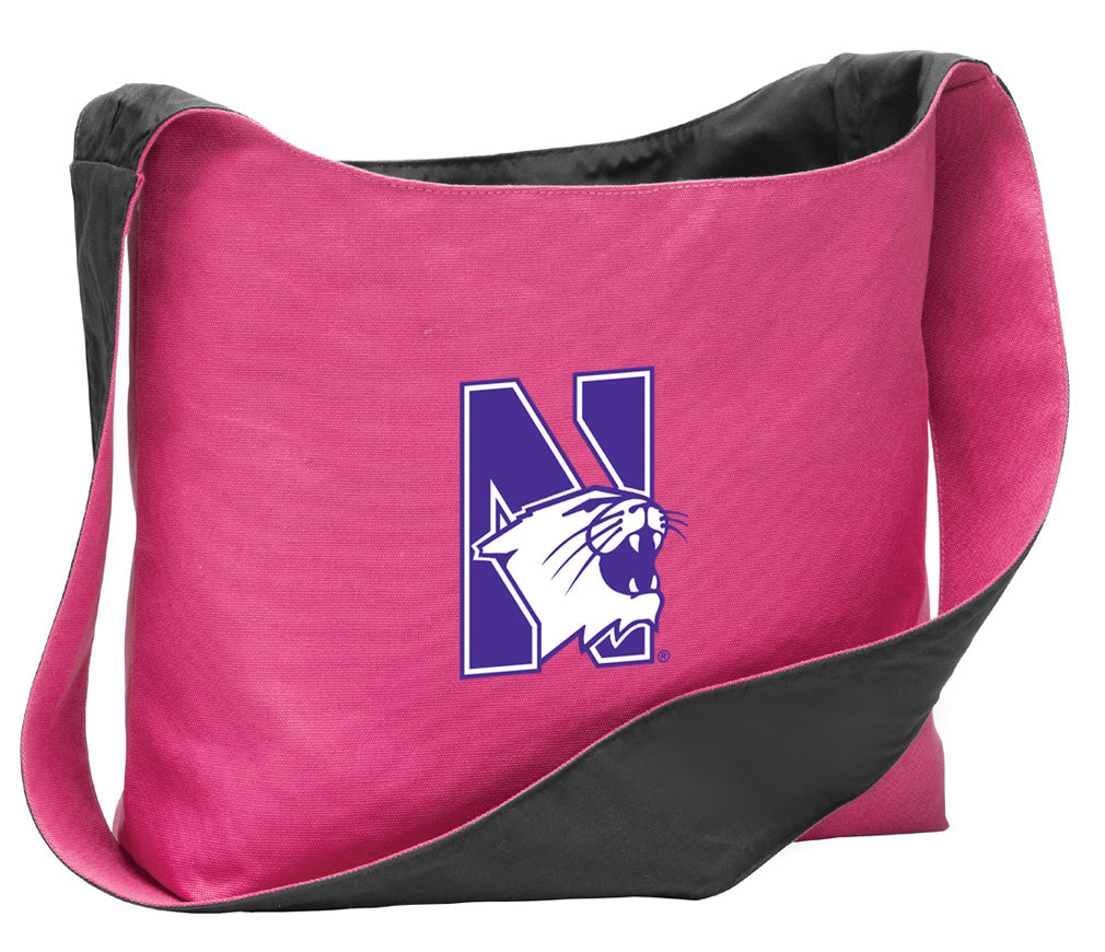 Northwestern University Cross Body Bag NU Wildcats Shoulder Tote Bag - Sling Style