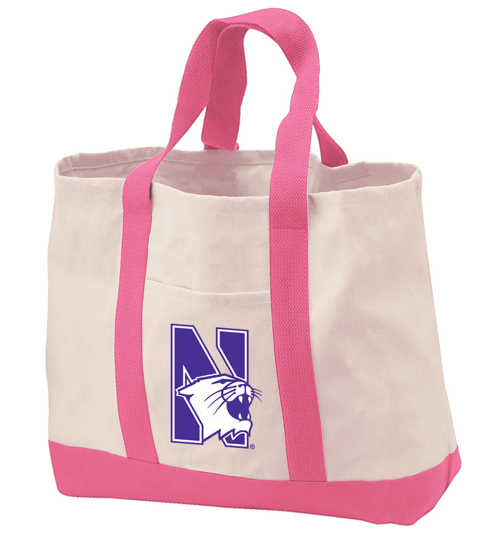 Northwestern University Canvas Tote Bag NU Wildcats Classic Tote