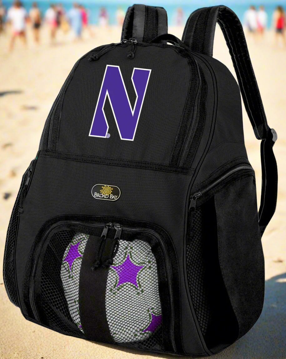 Northwestern Soccer Ball Backpack or NU Volleyball Sports Gear Bag