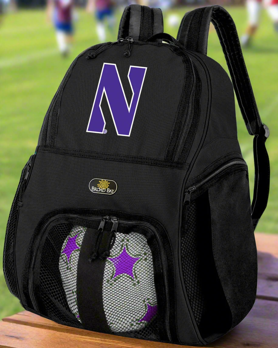 Northwestern Soccer Ball Backpack or NU Volleyball Sports Gear Bag