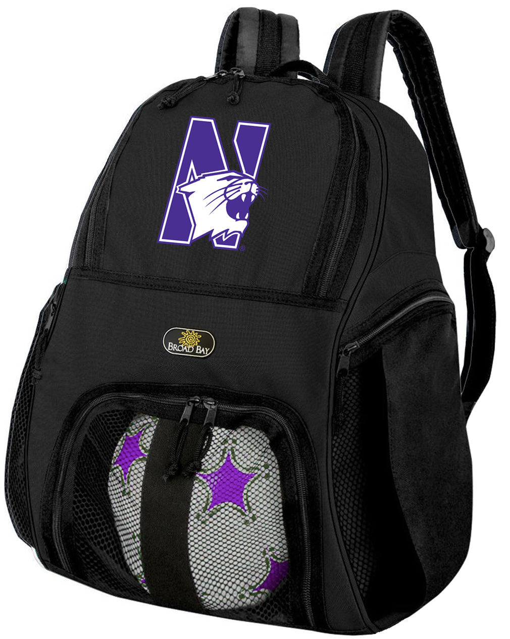 Northwestern University Soccer Ball Backpack or NU Wildcats Volleyball Sports Gear Bag