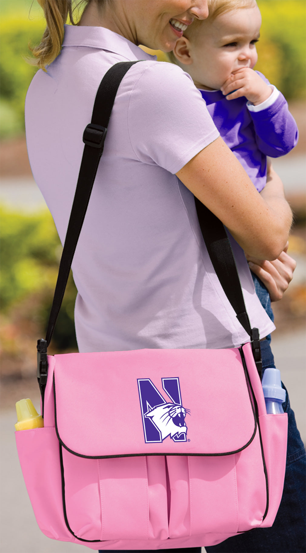 Northwestern University Diaper Bag NU Wildcats Baby Bag