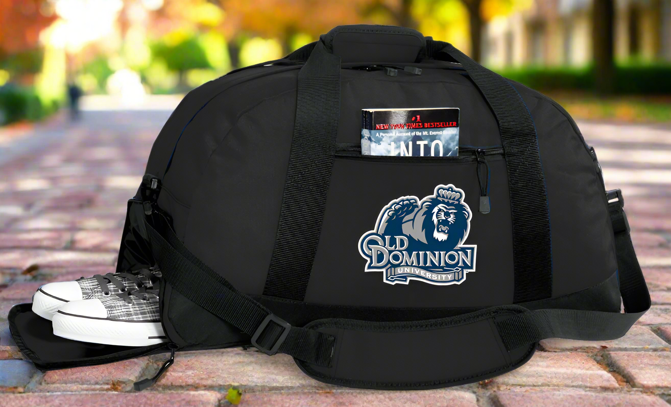 Old Dominion University Duffel Bag ODU Gym or Sports Bag with Shoe Pocket