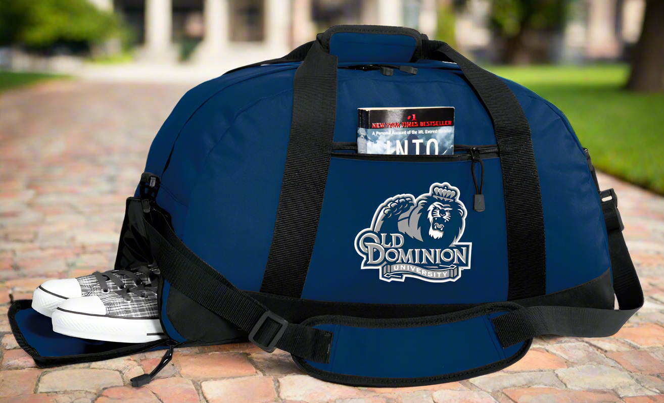 Old Dominion University Duffel Bag ODU Gym or Sports Bag with Shoe Pocket