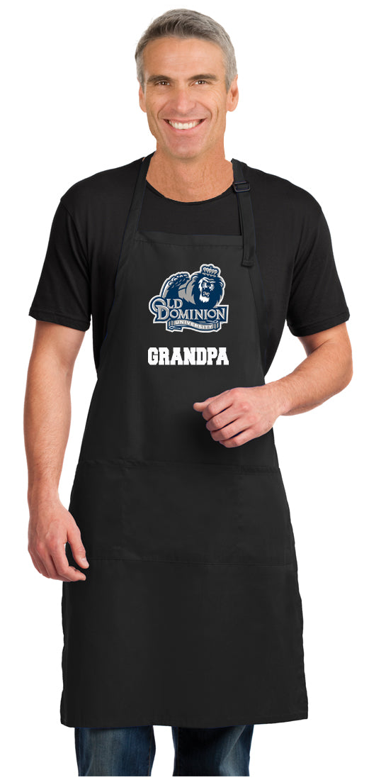 Old Dominion University Large Apron ODU Apron - Adjustable with Pockets