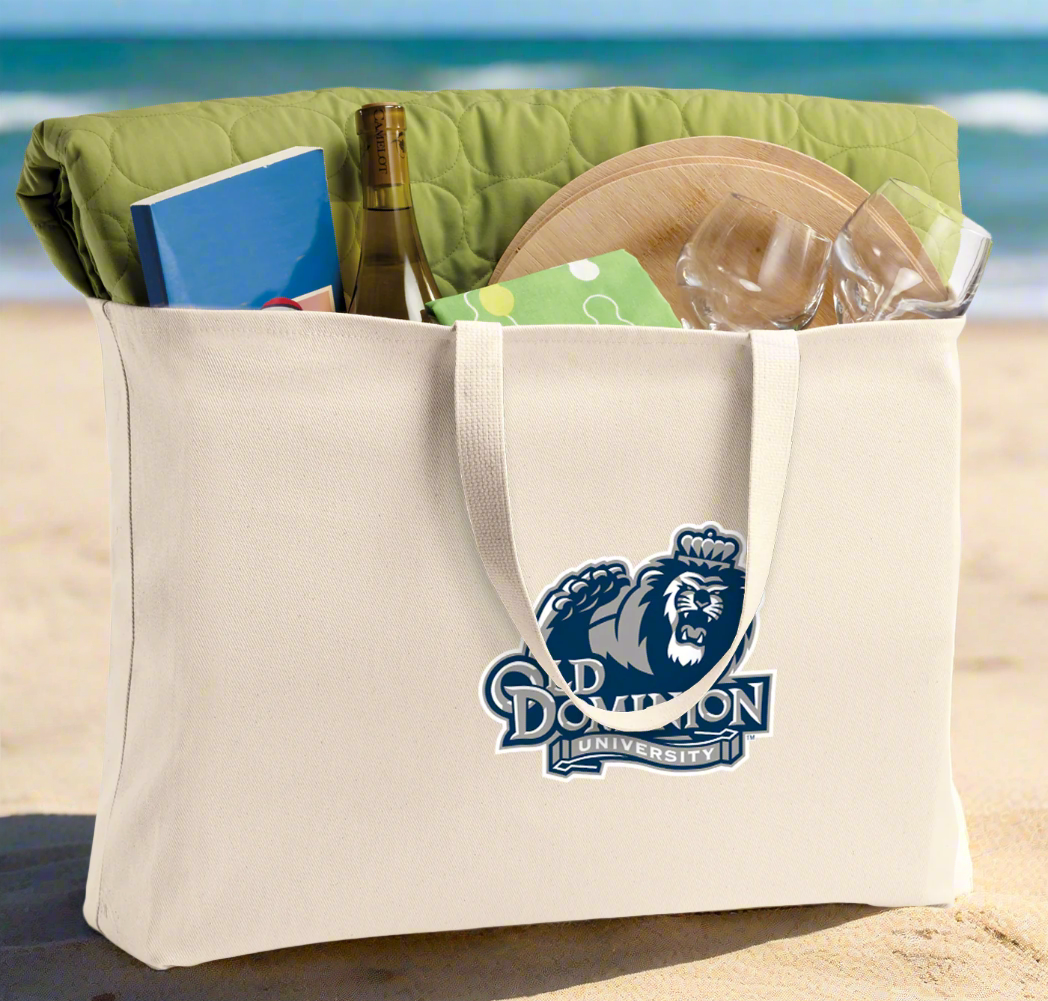 Old Dominion University Large Tote Bag ODU Jumbo Tote for Beach Pool or Travel