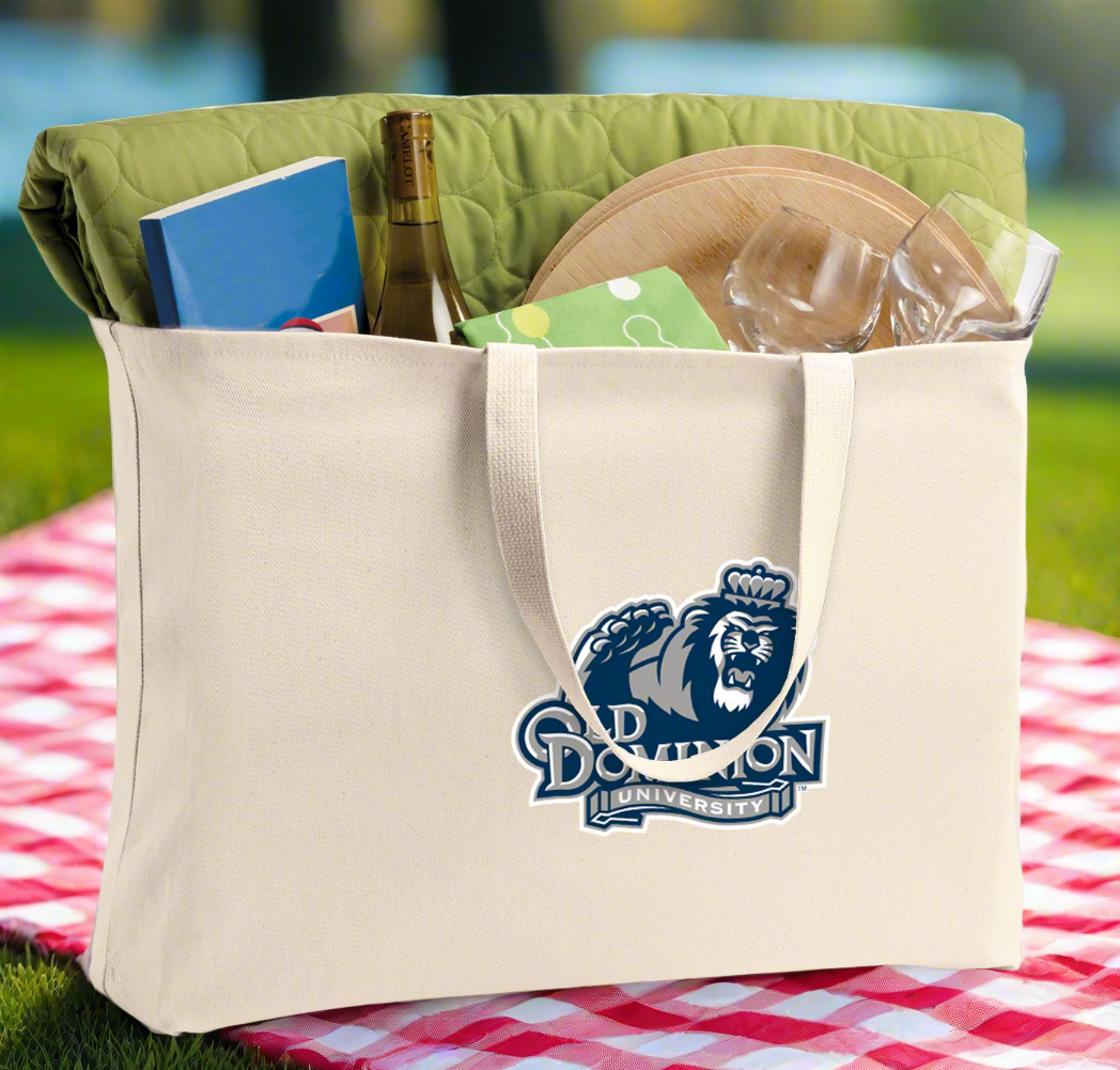 Old Dominion University Large Tote Bag ODU Jumbo Tote for Beach Pool or Travel