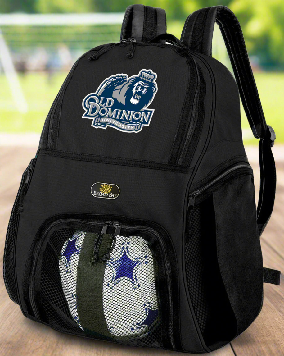 Old Dominion University Soccer Ball Backpack or ODU Volleyball Sports Gear Bag