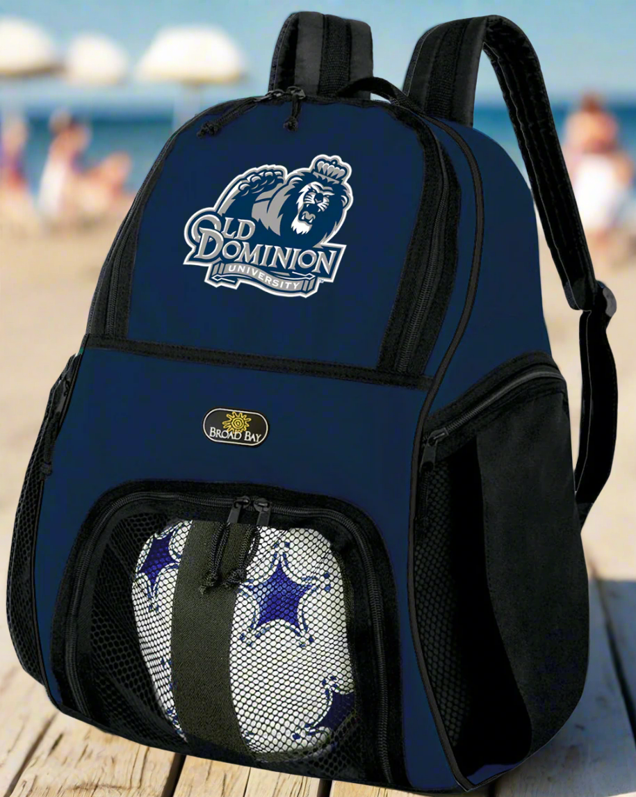 Old Dominion University Soccer Ball Backpack or ODU Volleyball Sports Gear Bag