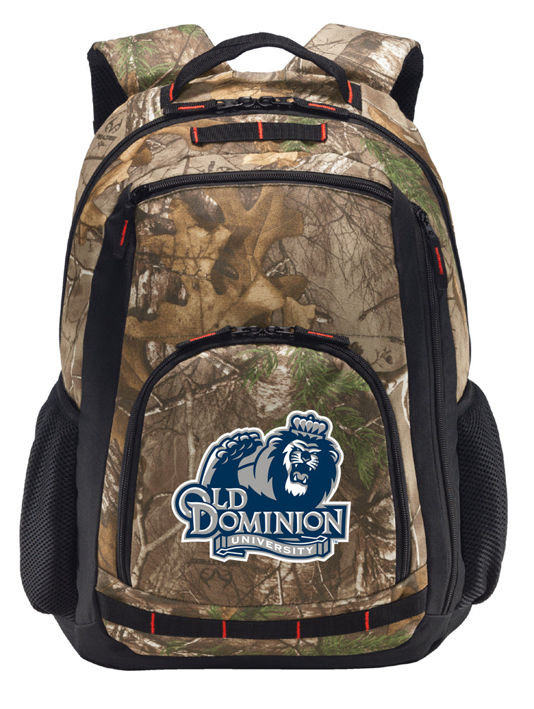 Old Dominion University Camo Backpack ODU Laptop Computer Backpack