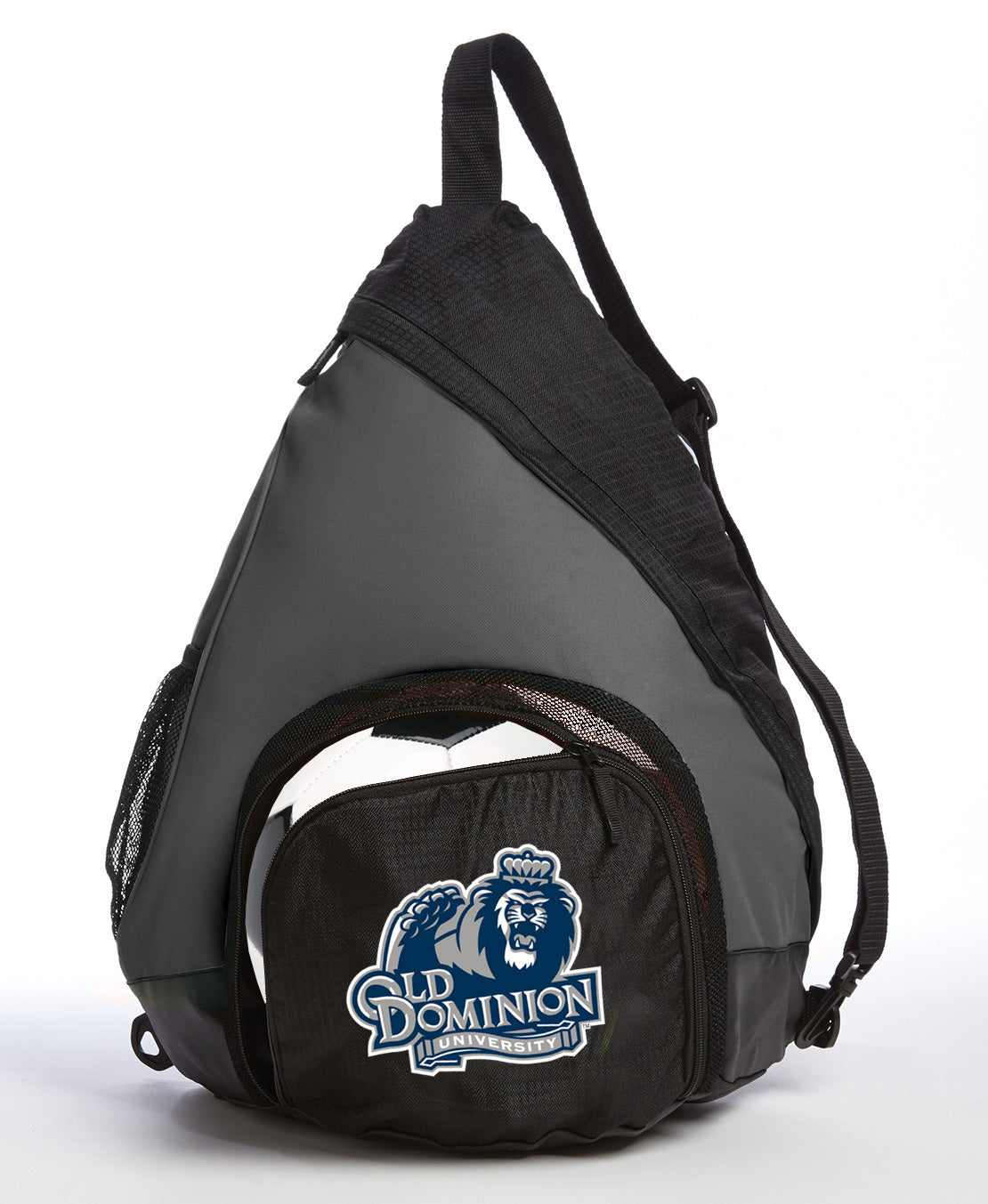 Old Dominion University Sling Backpack ODU Bag with Soccer Ball or Volleyball Bag Sports Gear Compartment Practice Bag