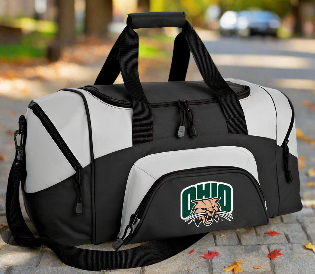 Ohio University Small Duffel Bag Ohio Bobcats Carryon Suitcase or Gym Bag