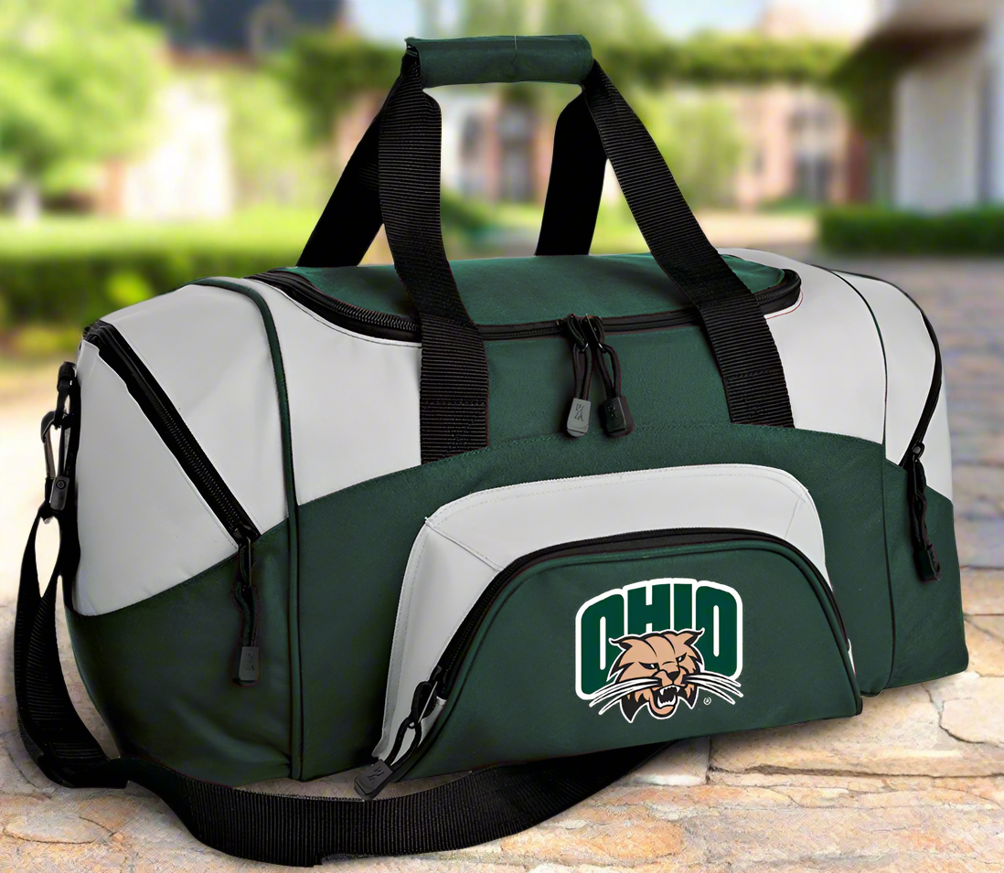 Ohio University Small Duffel Bag Ohio Bobcats Carryon Suitcase or Gym Bag