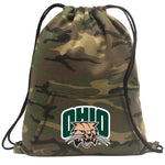 Ohio University Camo Drawstring Backpack Ohio Bobcats Hoody Style Cinch Pack Bag