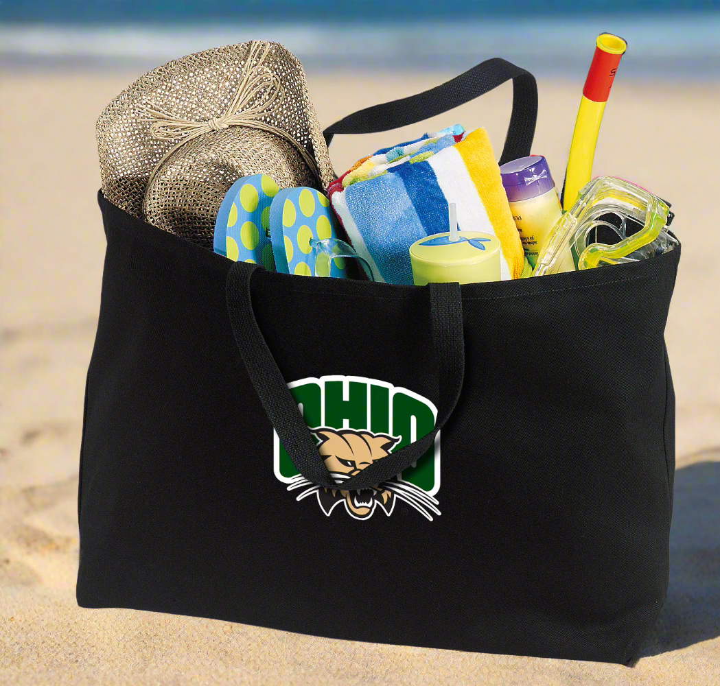 Ohio University Large Tote Bag Ohio Bobcats Jumbo Tote for Beach Pool or Travel