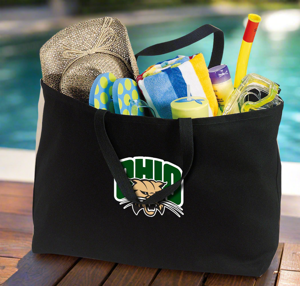 Ohio University Large Tote Bag Ohio Bobcats Jumbo Tote for Beach Pool or Travel