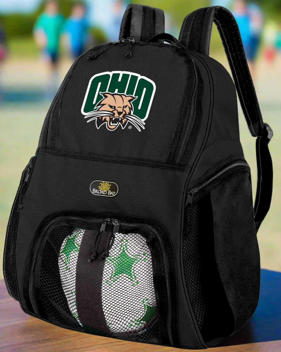 Ohio University Soccer Ball Backpack or Ohio Bobcats Volleyball Sports Gear Bag