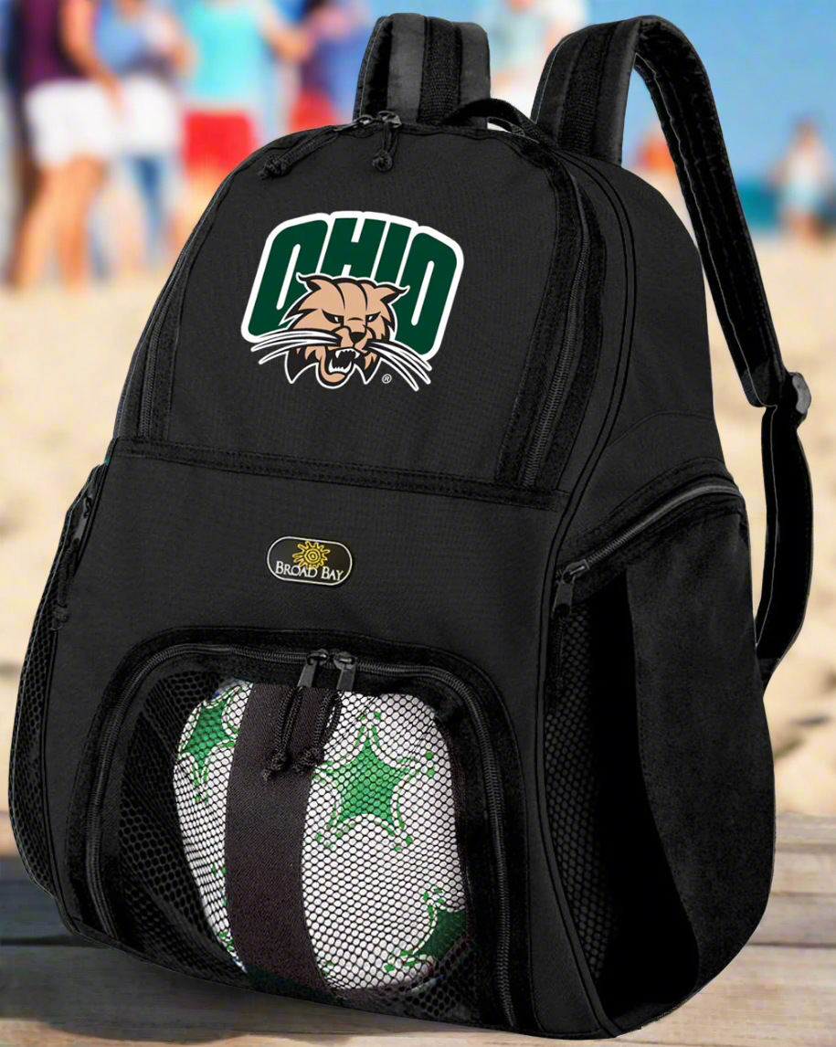 Ohio University Soccer Ball Backpack or Ohio Bobcats Volleyball Sports Gear Bag