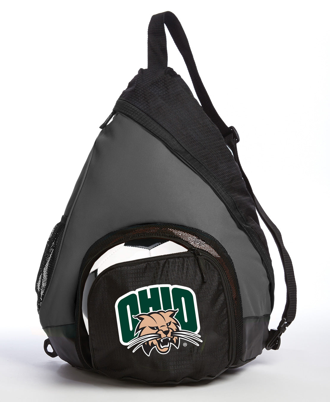 Ohio University Sling Backpack Ohio Bobcats Bag with Soccer Ball or Volleyball Bag Sports Gear Compartment Practice Bag