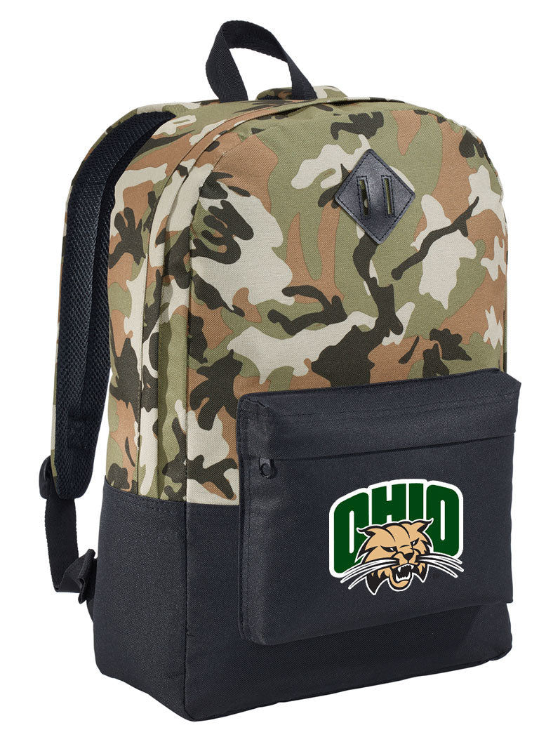 Ohio University Camo Backpack Ohio Bobcats Medium Classic Style Backpack