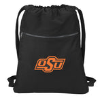 Oklahoma State Canvas Drawstring Backpack OSU Cowboys Cotton Cinch Pack Bag