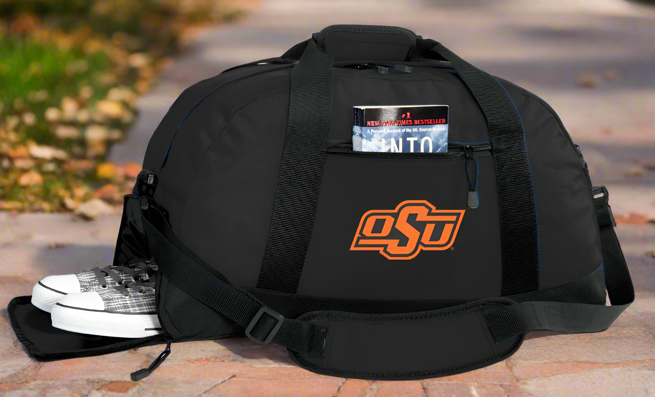 Oklahoma State Duffel Bag OSU Cowboys Gym or Sports Bag with Shoe Pocket