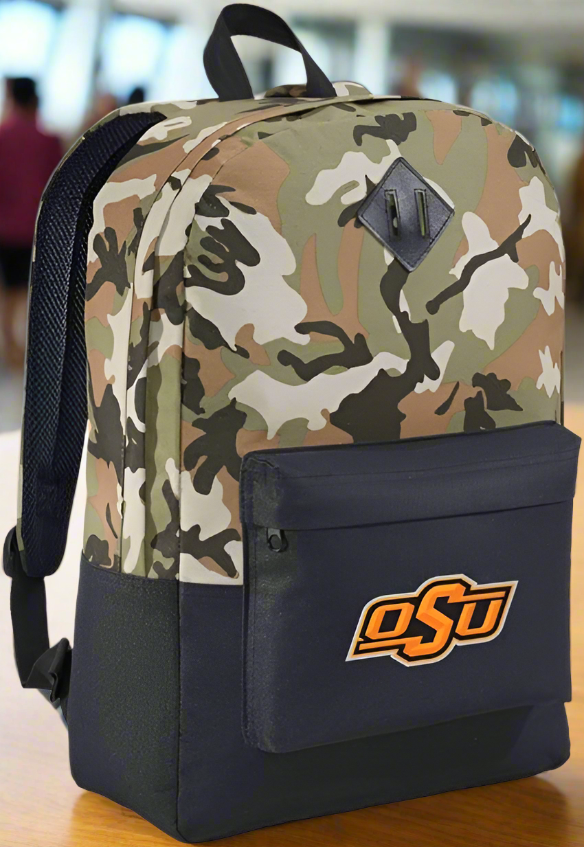 Oklahoma State Camo Backpack OSU Cowboys Medium Classic Style Backpack