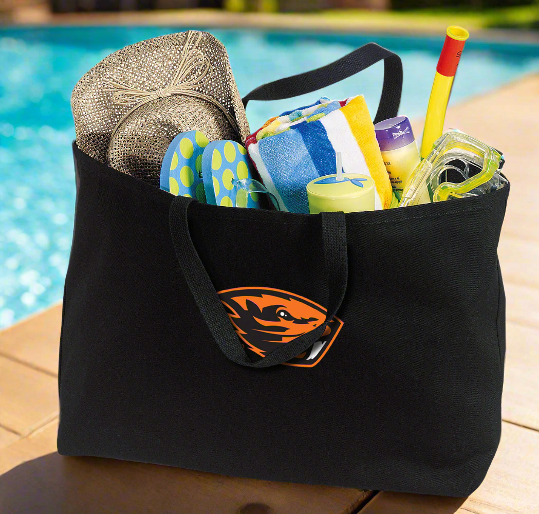 Oregon State Large Tote Bag OSU Beavers Jumbo Tote for Beach Pool or Travel