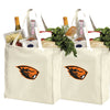 Oregon State Grocery Shopping Bags 2 PC SET OSU Beavers Reusable Cotton Bags