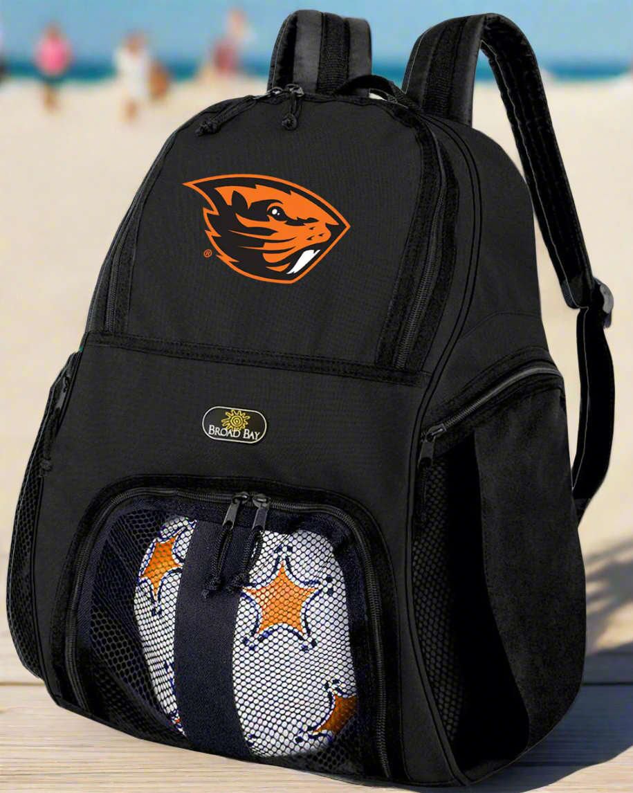 Oregon State Soccer Ball Backpack or OSU Beavers Volleyball Sports Gear Bag