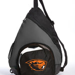 Oregon State Sling Backpack OSU Beavers Bag with Soccer Ball or Volleyball Bag Sports Gear Compartment Practice Bag