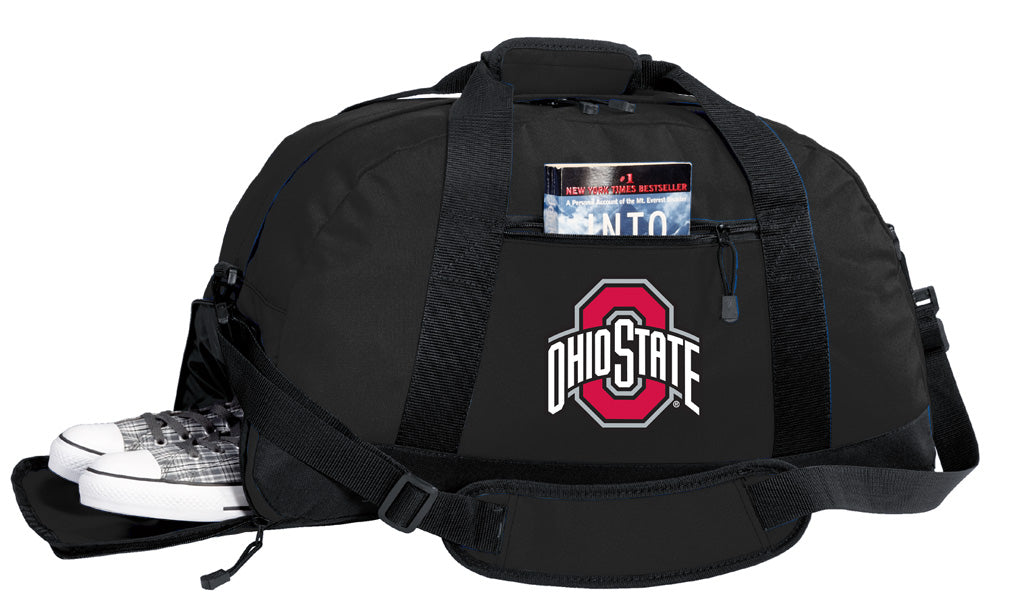 Ohio State Duffel Bag OSU Gym or Sports Bag with Shoe Pocket