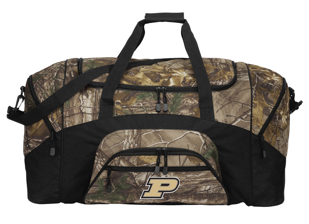 Purdue University Camo Large Duffel Bag Purdue Suitcase Travel Bag or Sports Gear Bag